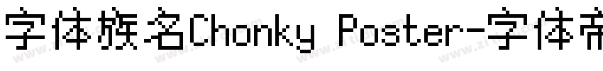 字体族名Chonky Poster字体转换